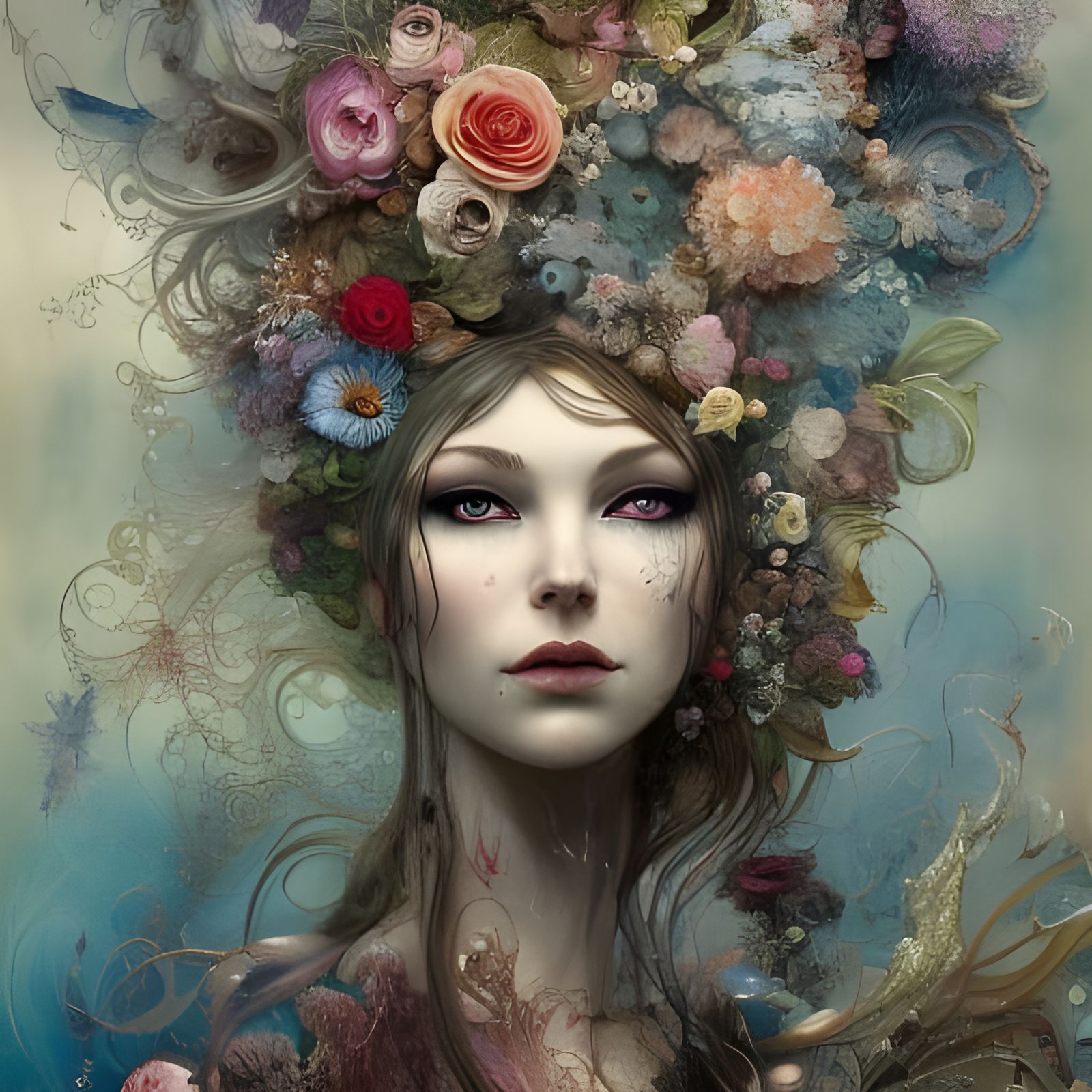 Flowers woman - AI Generated Artwork - NightCafe Creator