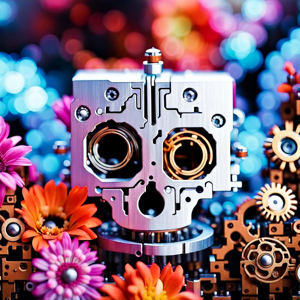 Metallic SKULL bolt & gears, Clockwork hardwares and metal Flowers deco