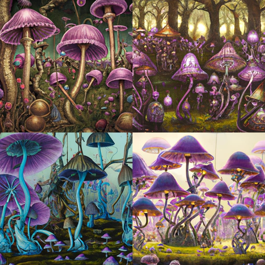 Purple Mushrooms