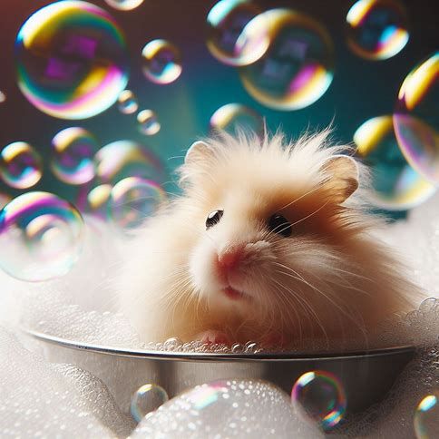 Hammie bubble bath ( never bath your hammie)