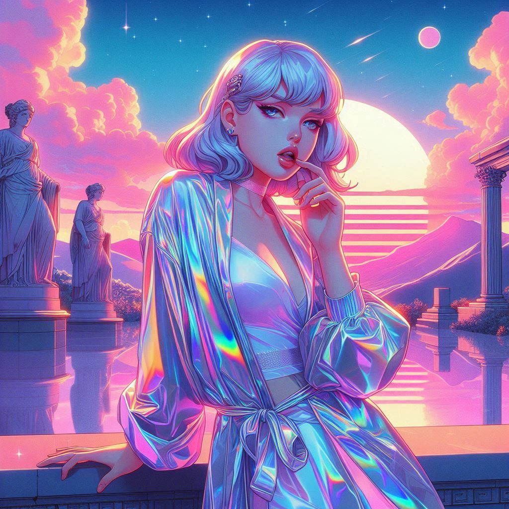 hajime sorayama 80s retro futurism sci-fi vintage concept co...