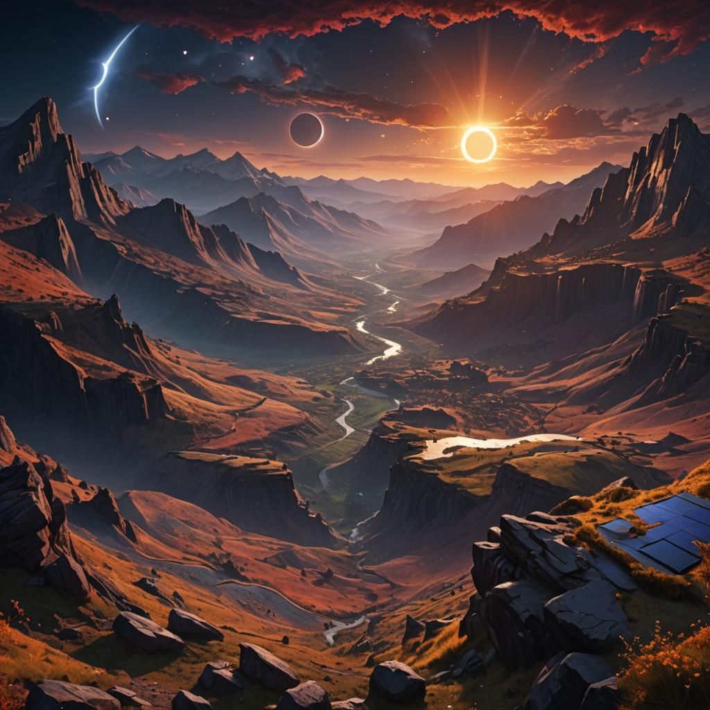 Extraterrestrial planetary solar eclipse
