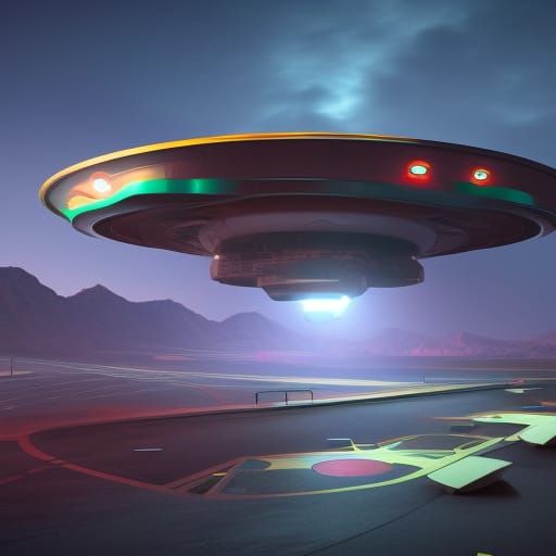 UFO landing in 7 eleven car park