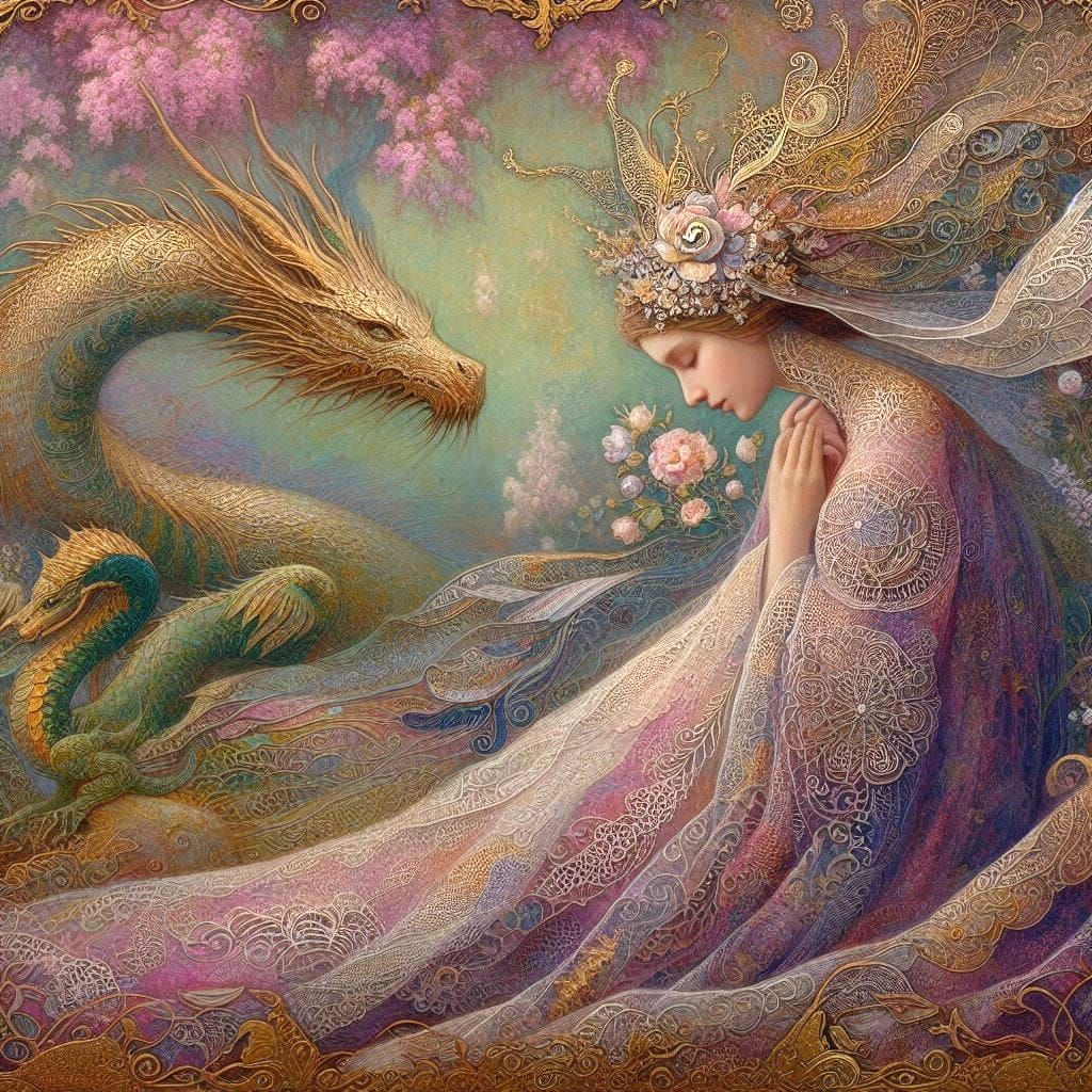 Filigreed Veiled_lady and dragon