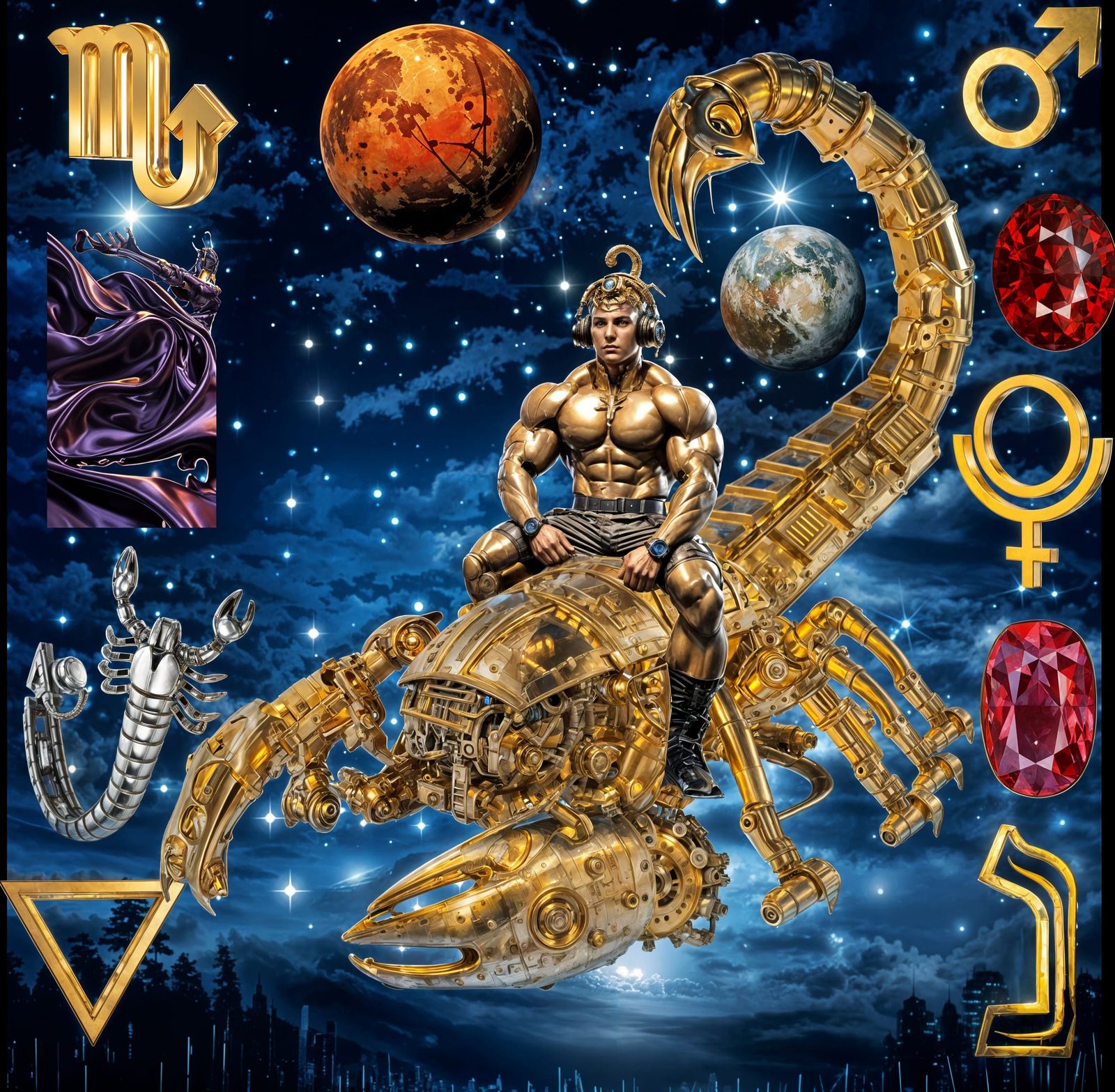 "SCORPIO" ("THE SCORPION"); THE SIGN, THJE SYMBOL, THE ELEME...