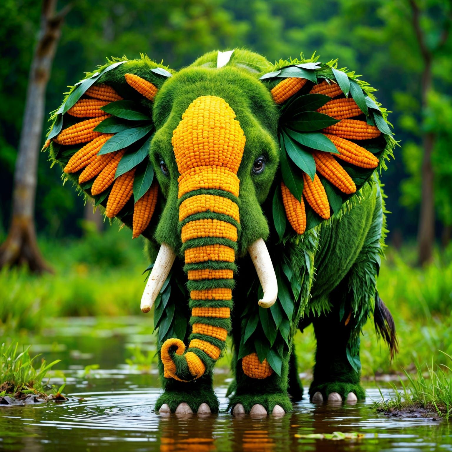 Maize elephant.  by @Iliusia