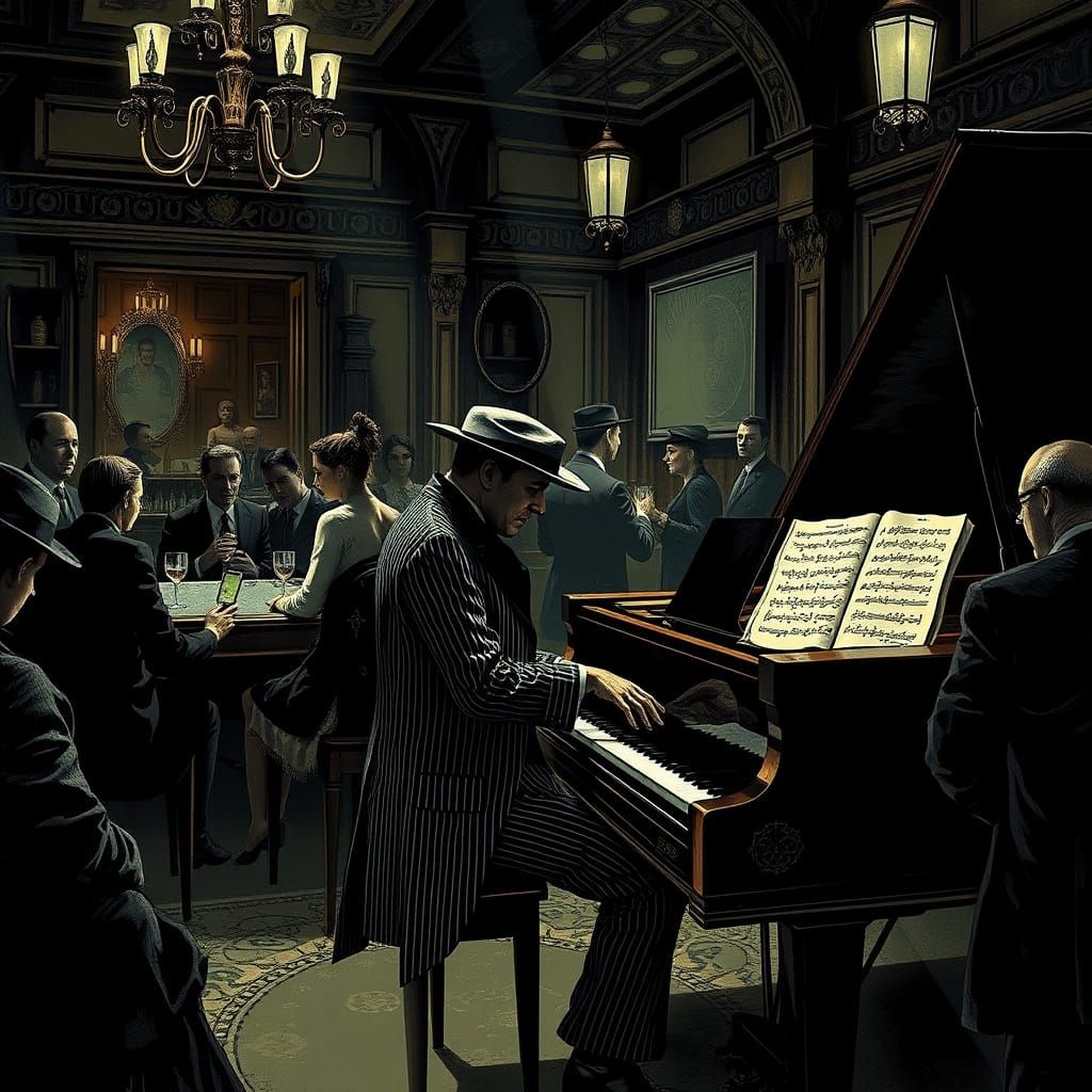 Nameless pianist  by @Pete the XIIIth