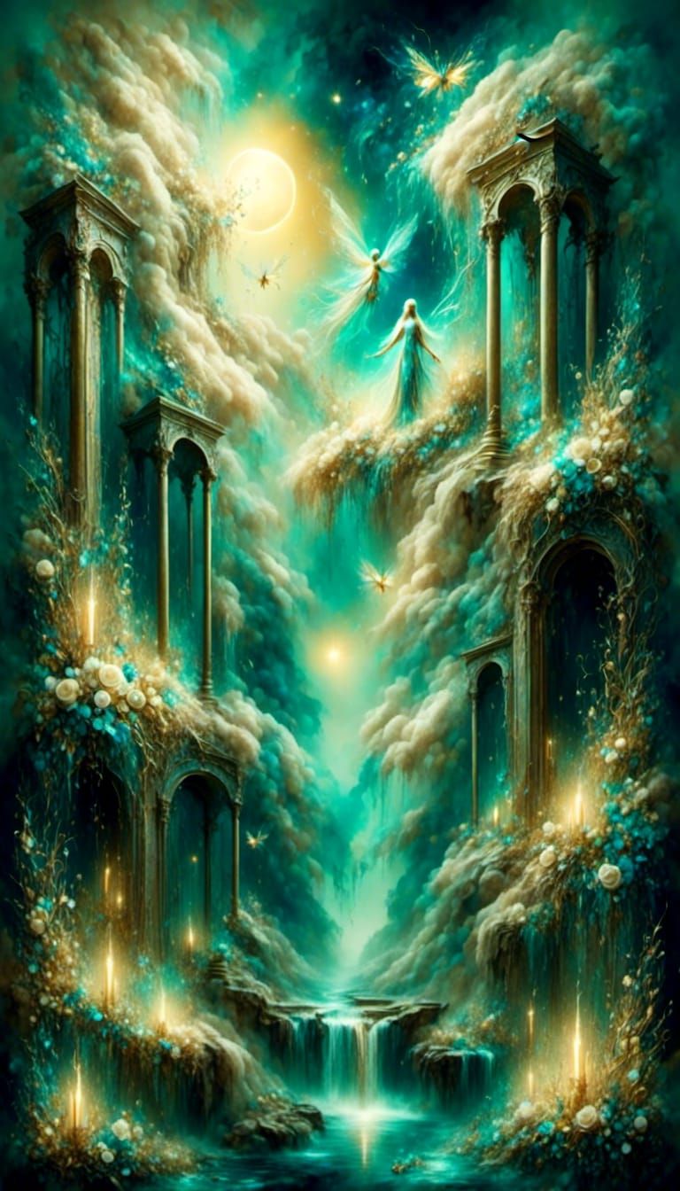 Pillars of heaven heavenly sunshine beams divine bright soft focus holy in the clouds <lora:Surreal Filigrance:1.0> <lora:Lights Camera Acti...