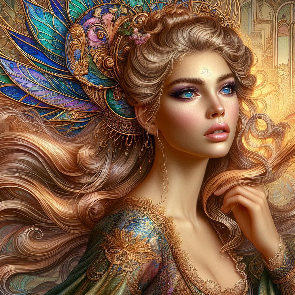 Portrait. Art nouveau