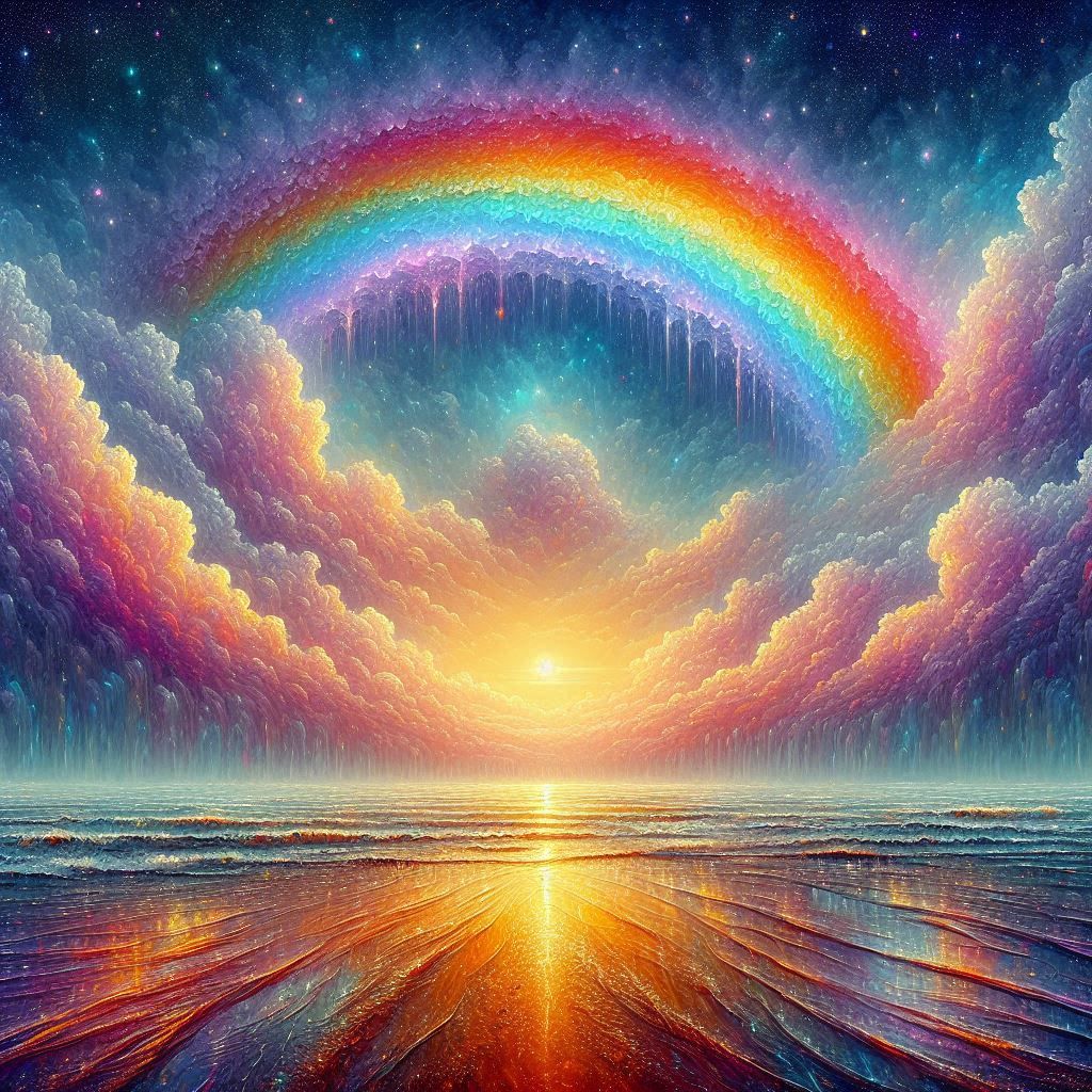 Arc en ciel qui coule