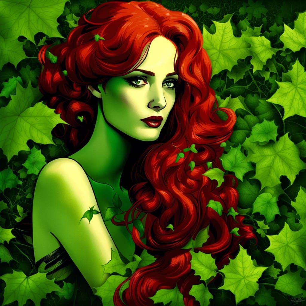 Poison Ivy inspired by Eva Green - AI Generated Artwork - NightCafe Creator