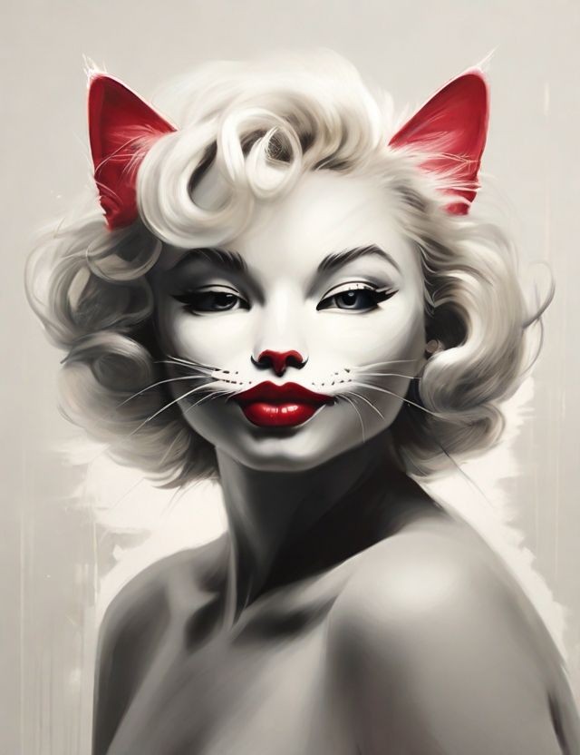 Marilyn Monroe as cat