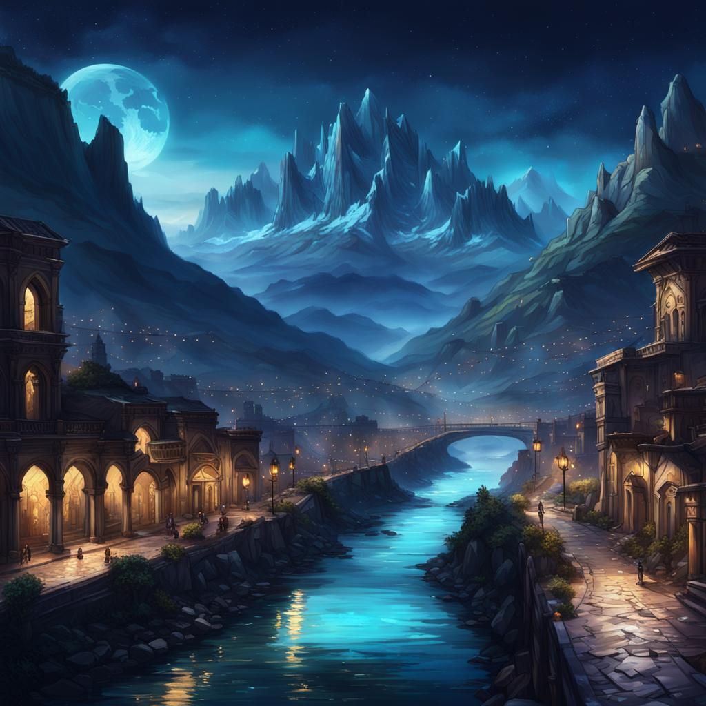 Fantasy city of Velaris AI Generated Artwork NightCafe Creator