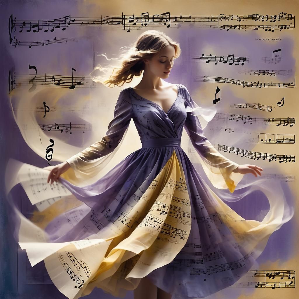Musical female dress  by @Kiwi99