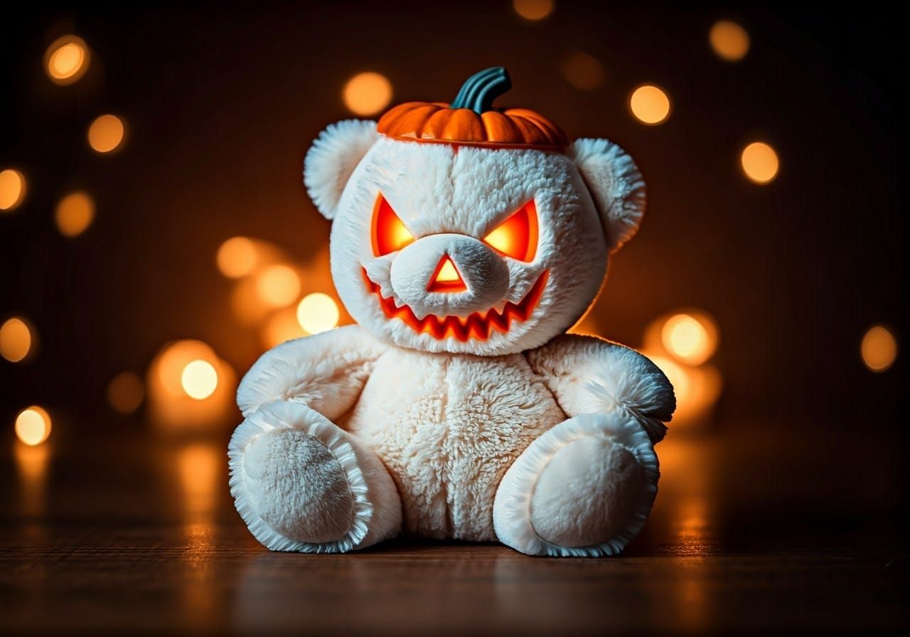 jack o lantern bear  by @DragonSmoke
