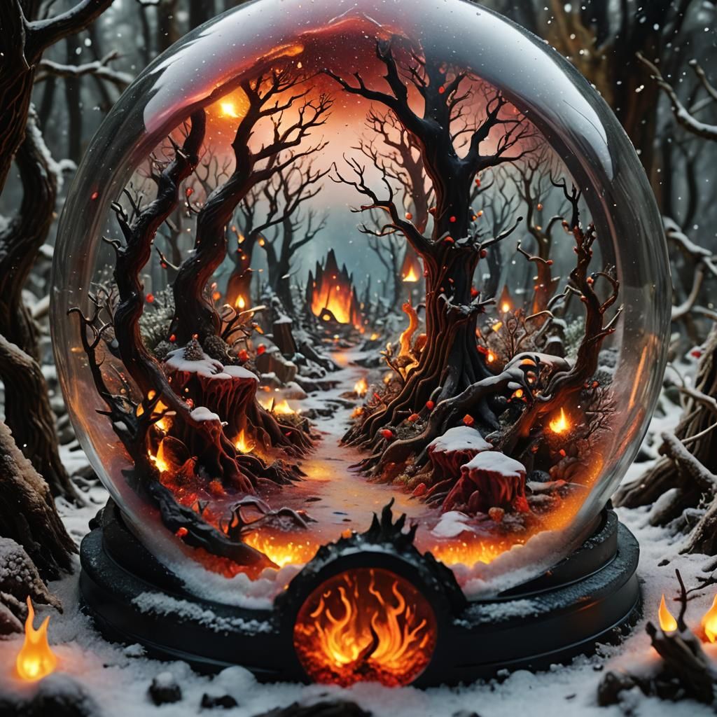 Hell Froze Over Snow Globe