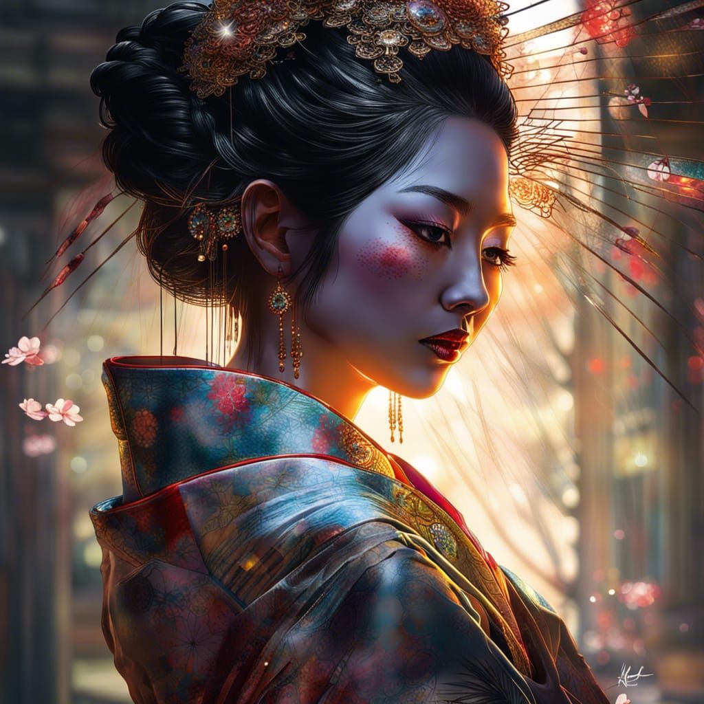 Japanese geisha  by @EllisWhite