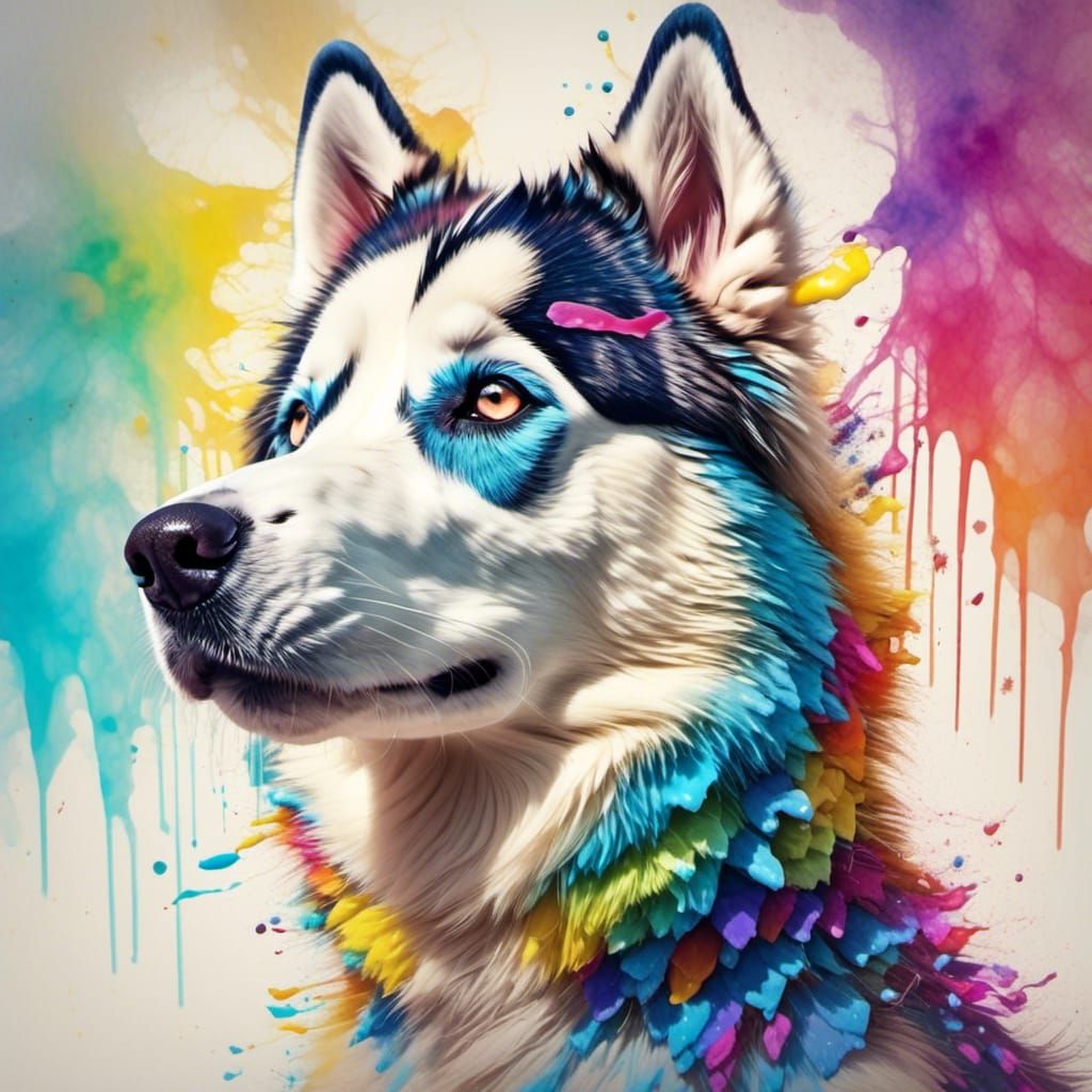 A siberian husky dog