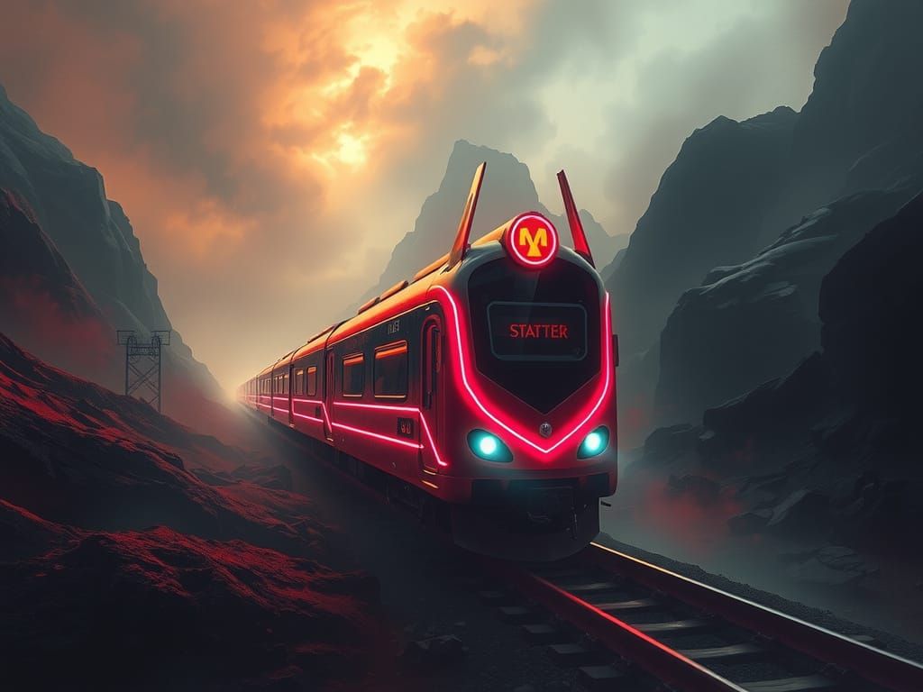 The Neon Train  by @Necrum