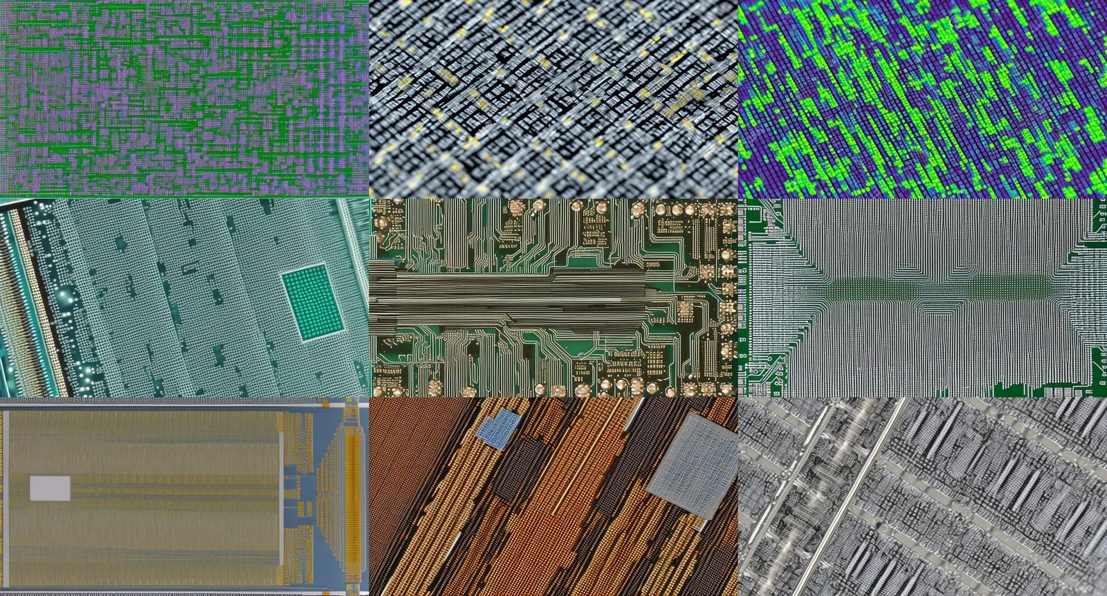VLSI internal structure, very high magnification, electron m...