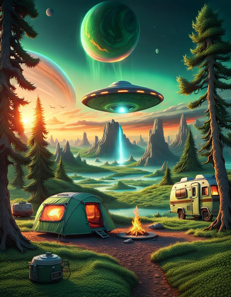 Alien Camping Spot  by @Roswarcus