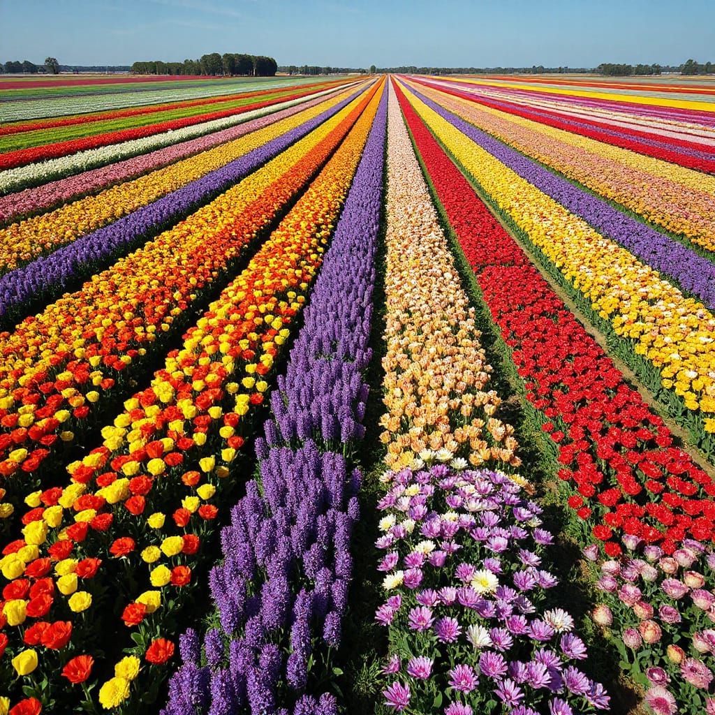 beautiful flowers of Netherlands in stripes  by @SpriteStone
