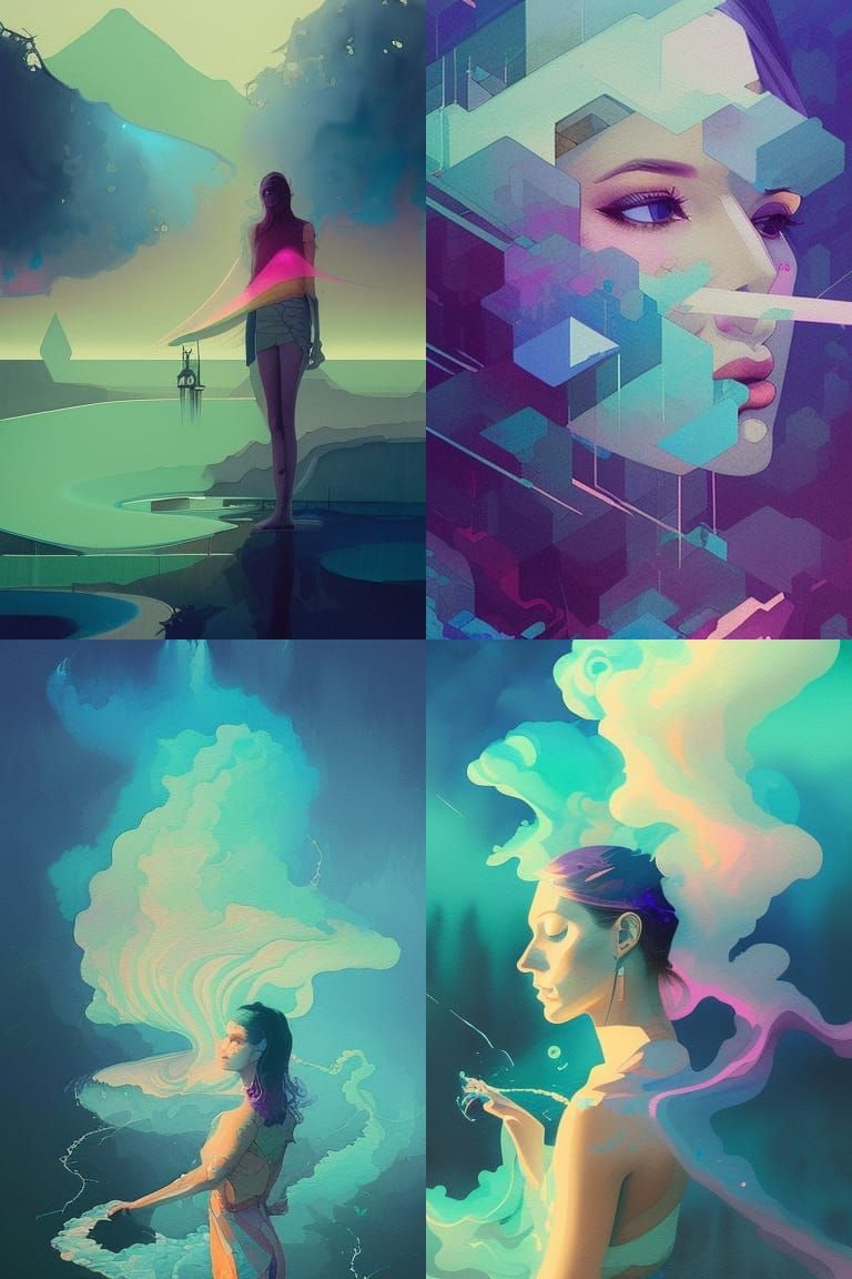 Beautiful peaceful tranquil beauty of eternity; synthwave wa...