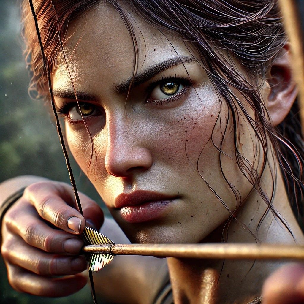 Wayfaring warrior soul- still wild- The Archer stands Arrow measured to the Goal