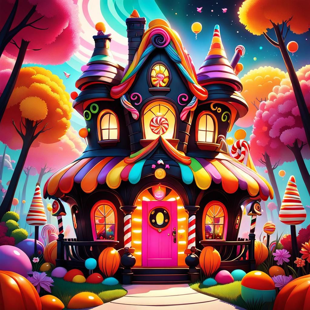Candy Mansion AI Generated Artwork NightCafe Creator