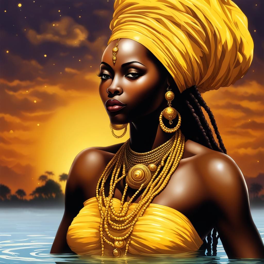 African Goddess Oshun - AI Generated Artwork - NightCafe Creator