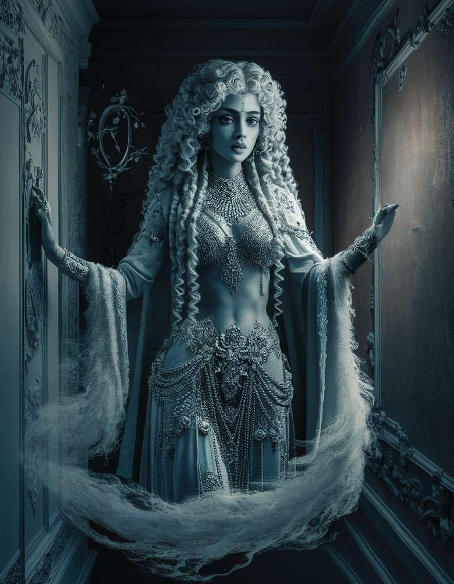 Ghost Princess, Arabian appearance, goring through the castl...