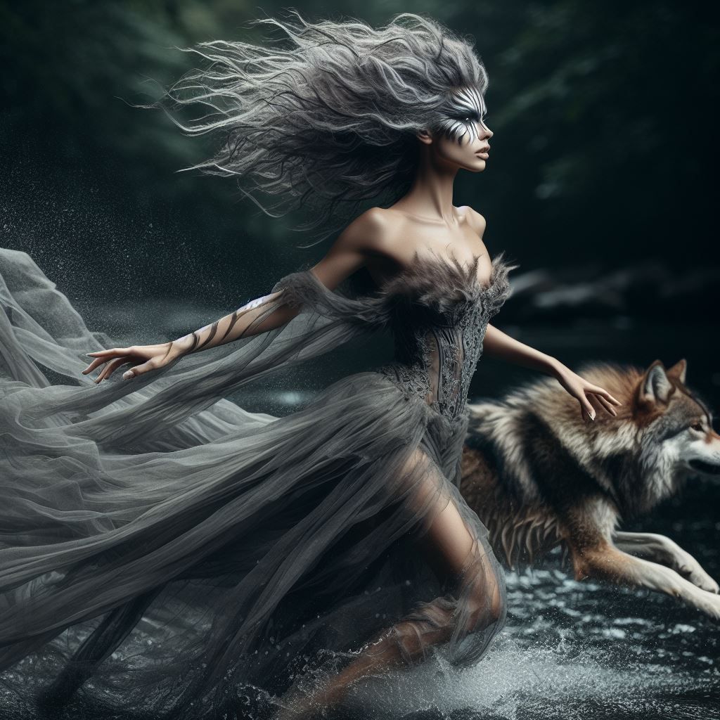 Forest banshee and her wolf
