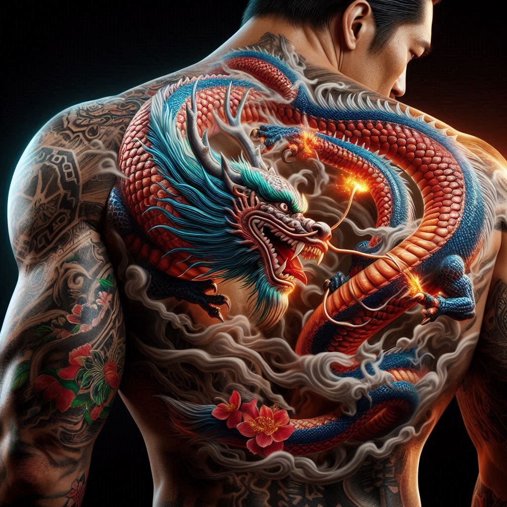 a muscular Japanese yakuza's tattoo turn life