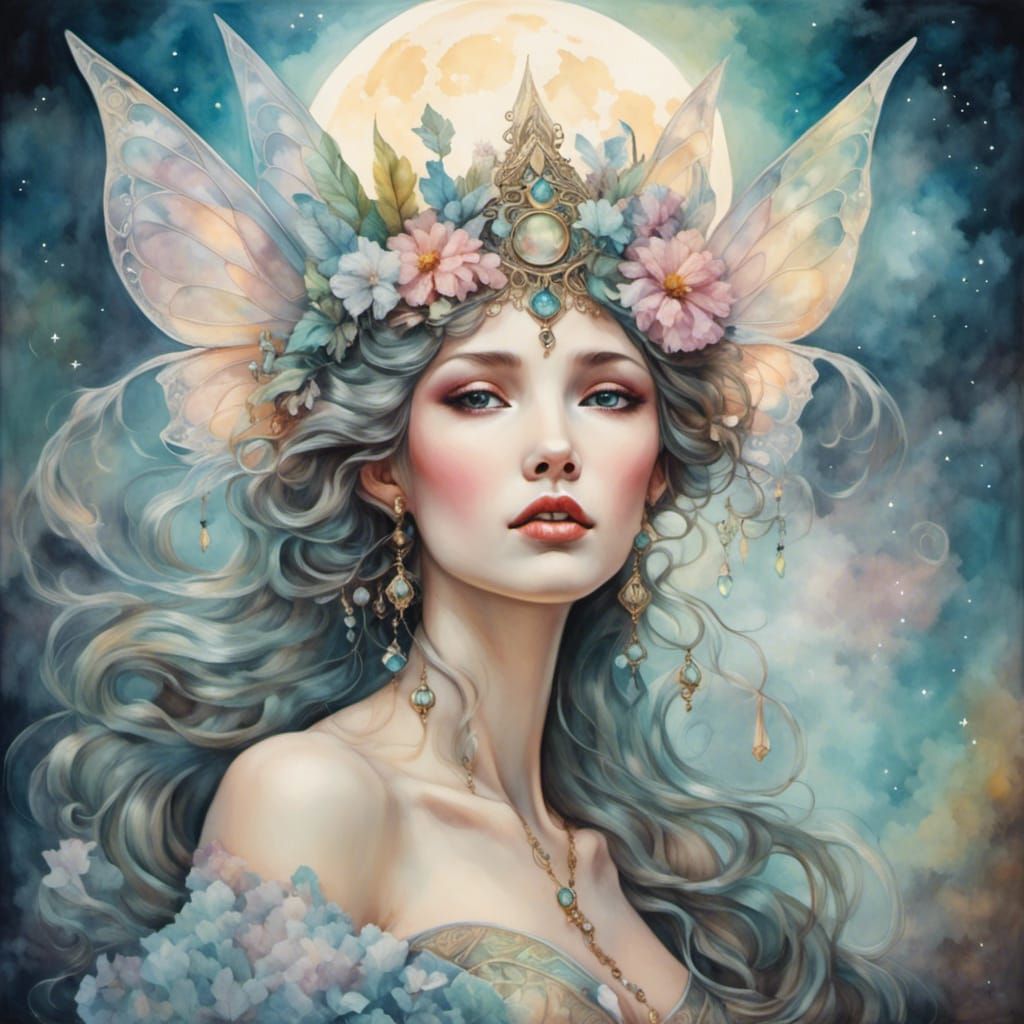  <lora:Crystal Watercolor:1.0> fairy