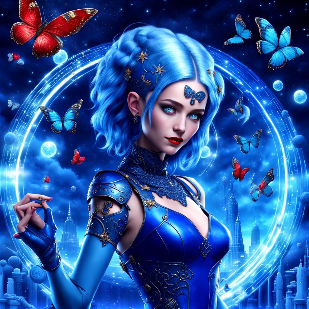 the faszination in blue with a little bit red