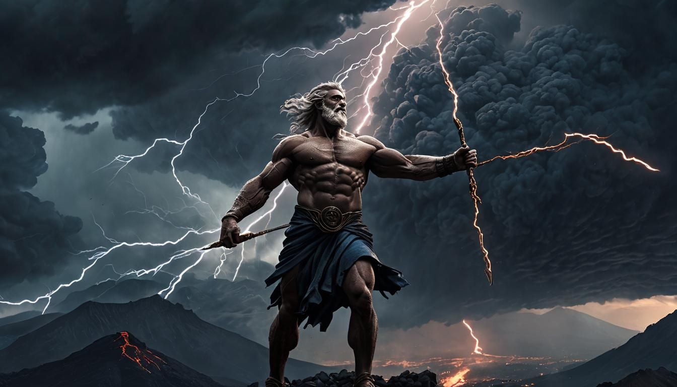 Zeus Atop of Mount Etna  by @undefined