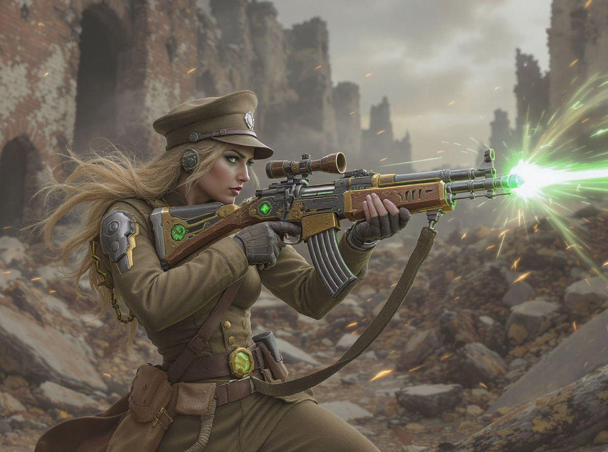 Steampunk soviet girl v2