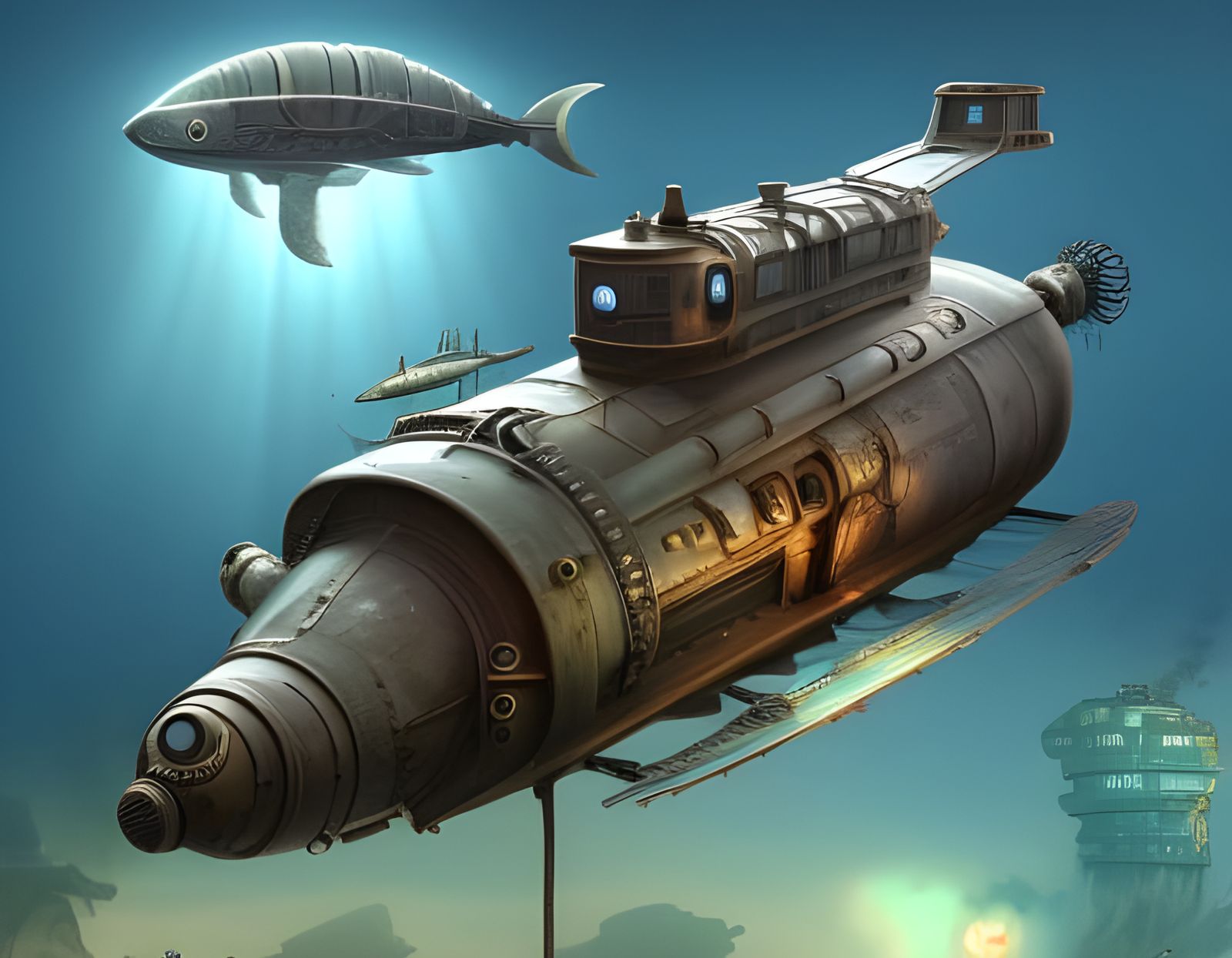 A Steampunk Submarine (Continued) - AI Generated Artwork - NightCafe ...