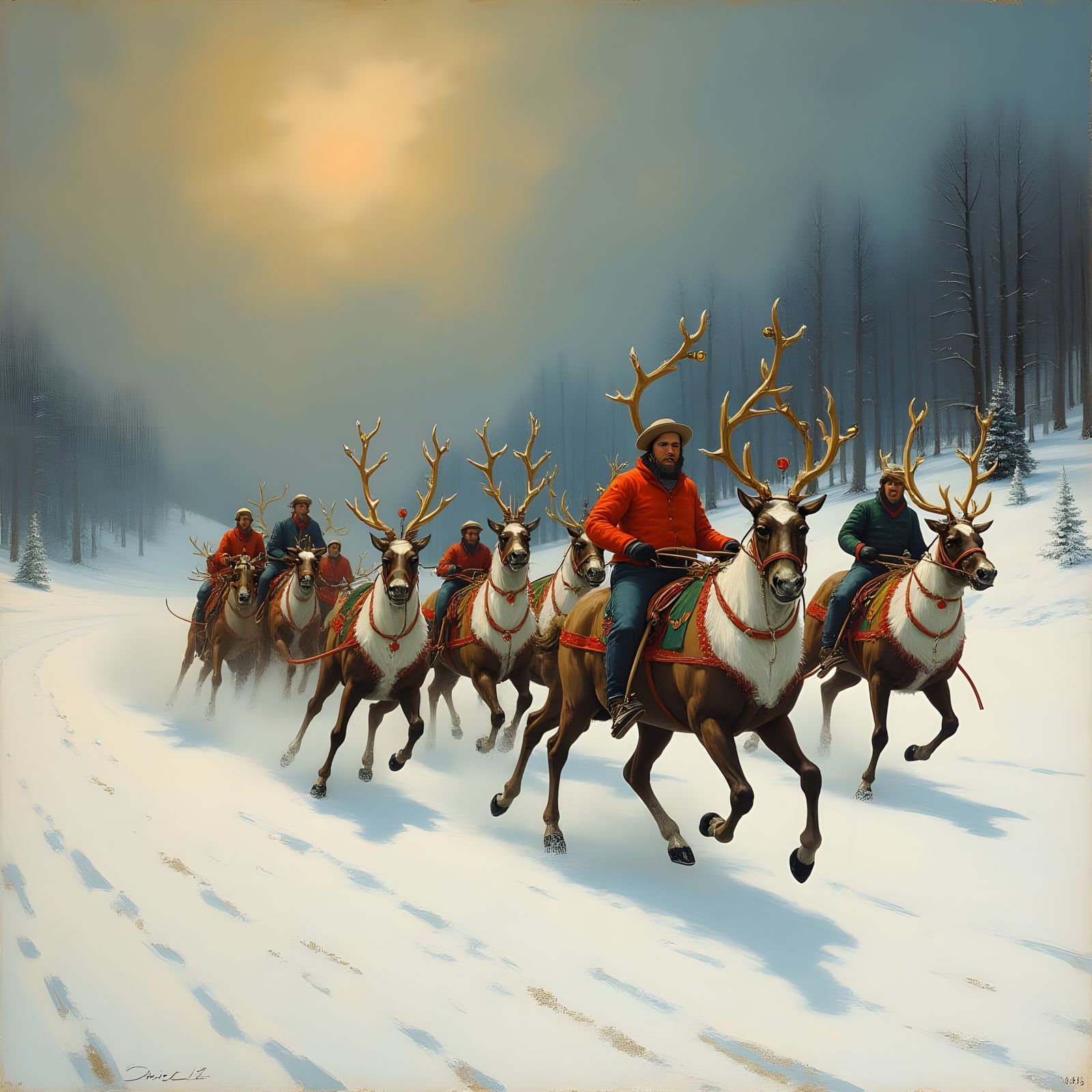 Reindeer racing