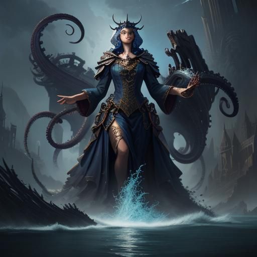 Ms liberty  turns into a octapus 
