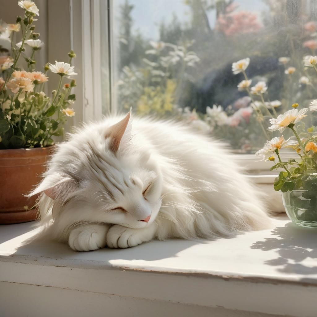 sleeping in the sun  by @BelgiumJumpAI