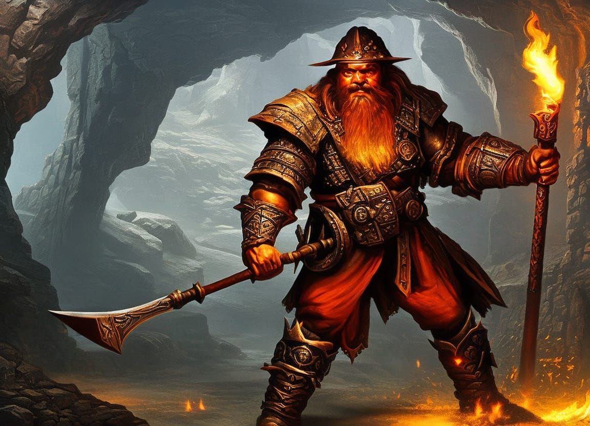 Dwarf in Cave - AI Generated Artwork - NightCafe Creator