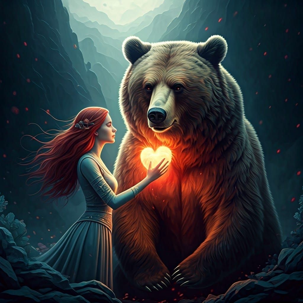 Bear and Woman   by @Moonblaze