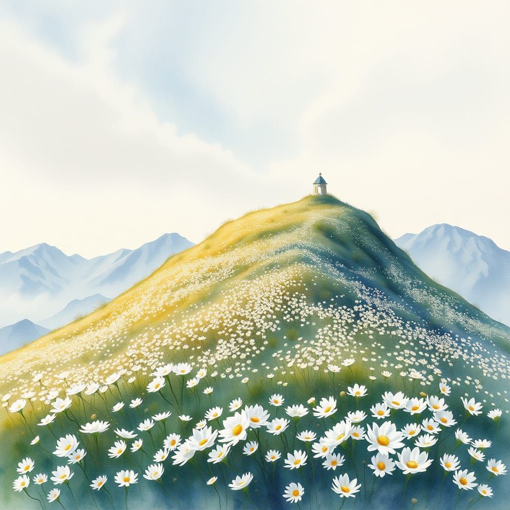 Emotional Watercolor Masterpiece: Matan Torah in Gouache Sty...