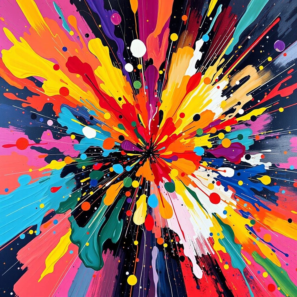 Vibrant Abstract Artwork with Fine Details