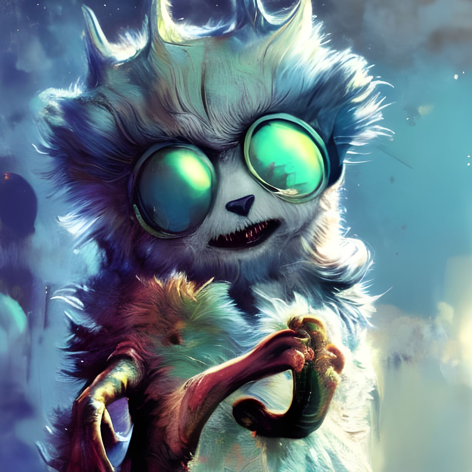 friendly fluffy alien monster
