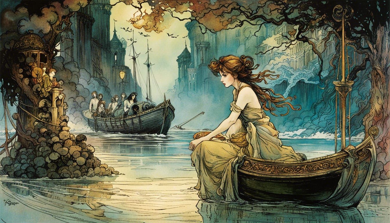 “Penelope awaits for Odysseus' return and is delaying the 108 suitors