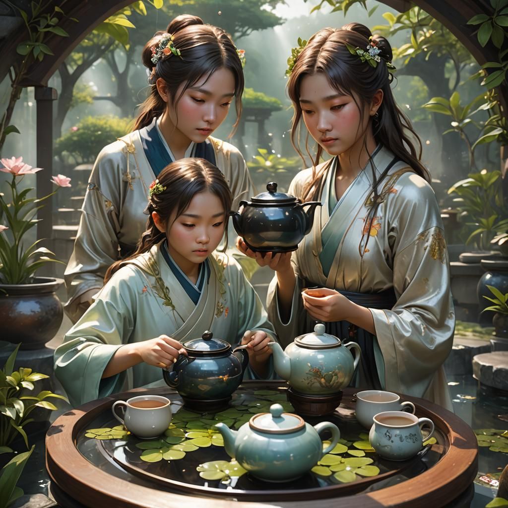 The Tea Sisters.  by @Omimimo