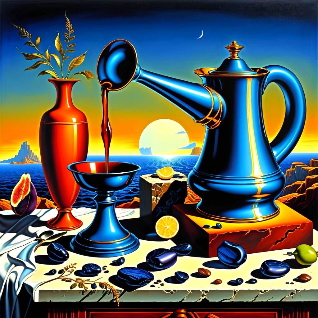 Surreal Still Life with Antique Objects in Retro Style