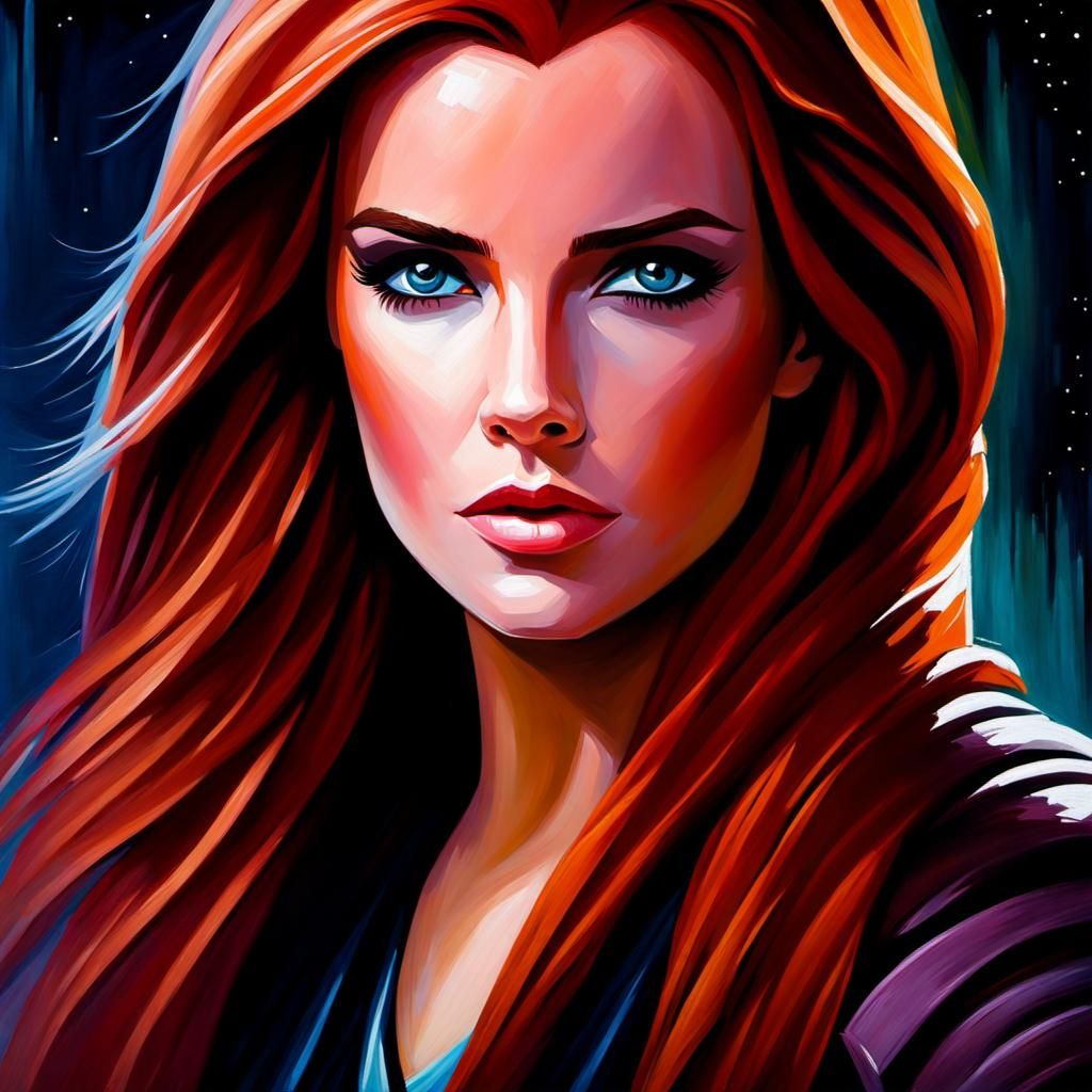 Mara Jade Impasto - AI Generated Artwork - NightCafe Creator